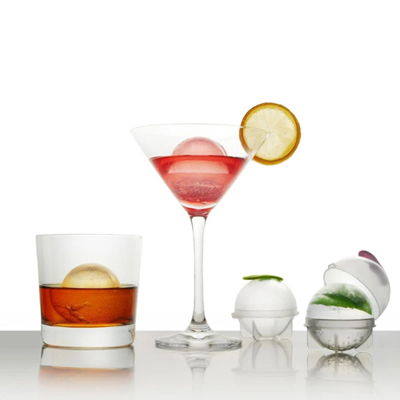

4pcs/set Eco-Friendly Ice Cream Chocolate Big Sphere Ice Ball Tray Tool Large Ice Cube Maker Silicone Mold for Cocktail Whiskey