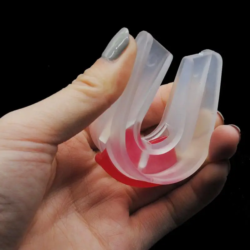 Deportes boca protección látex de doble cara protector bucal protector de boca para boxeadores artes marciales baloncesto fútbol Rugby jugador