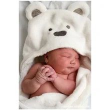 Hp-13, одеяла с капюшоном из полиэстра кораллового флиса для маленьких мальчиков и девочек, постельные принадлежности для 0-1 лет, 97 см x 72 см