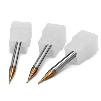 

5PCS Milling Cutter Tungsten Steel Tool Cnc Maching Mirco Diameter Endmil D0.2~D0.9l Top Face Cutter Kit Milling Machine Tools
