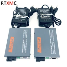 HTB-GS 1 пары гигабитный волоконно-оптический медиаконвертер 10/100/1000 Мбит/с одномодовый одиночный волоконный SC порт 20 км внешний источник питания