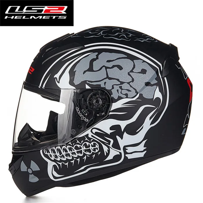 LS2 Шлемы FF352 петухи мотоцикл полный шлем Casco Capacete de motociclista скутер шлем для мужчин и женщин - Цвет: X-Ray Matt Black