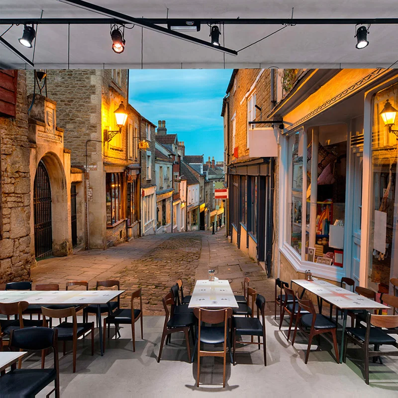 На заказ Настенные обои Европейская Италия улица город пейзаж картина фото настенные фрески Ресторан Кафе Декор интерьера обои