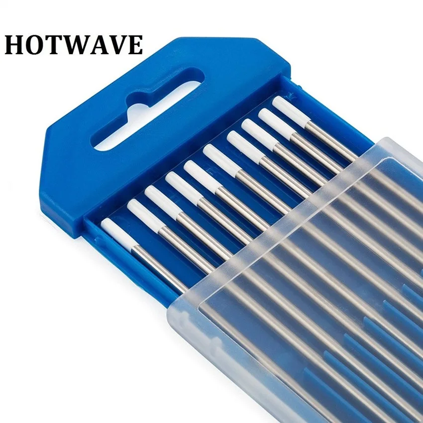 10pcs WZr8 Ground Finish White Tips Tig Welding Rods Tungsten