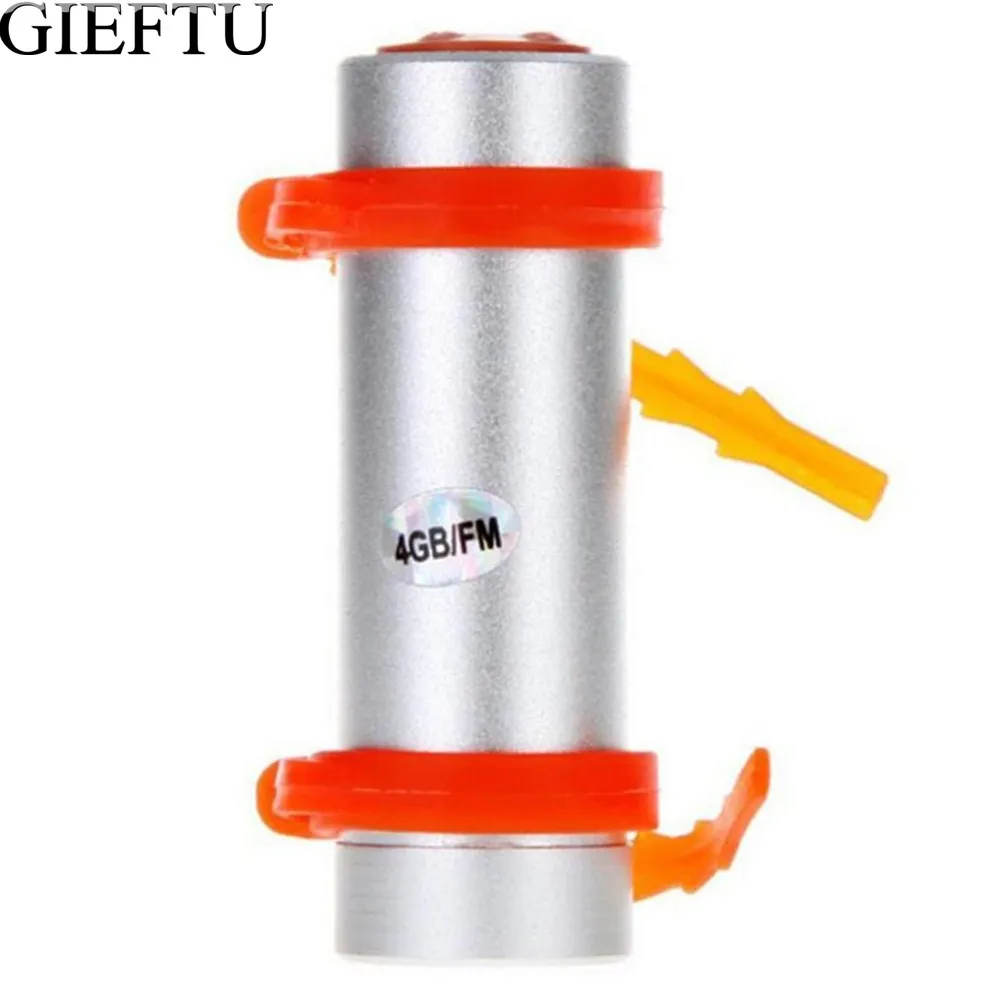 

GIEFTU Diving Waterproof Swimming MP3 Player FM Raido Level IPX8 Underwater Sports MP3 with Earphone Armband