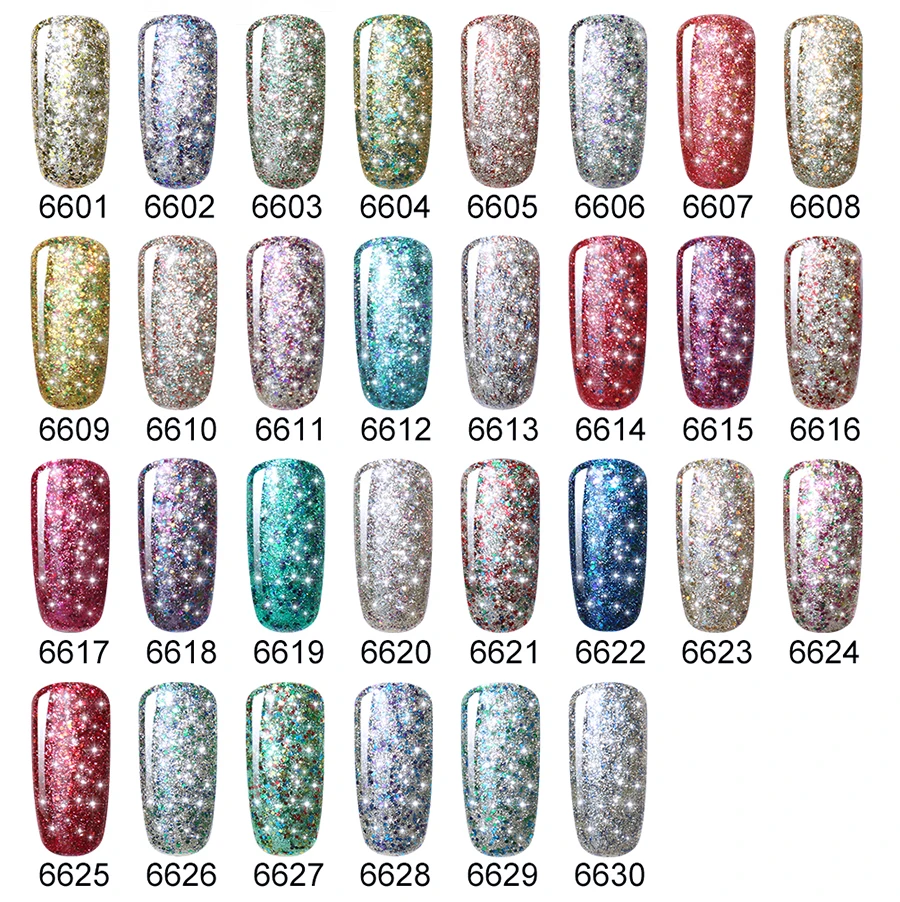 Elite99 10ml Super Bling Gel Nail Polish Soak Off Shining Starry UV LED Gel Polish Long Lasting DIY Nail Art Design Gel Varnish