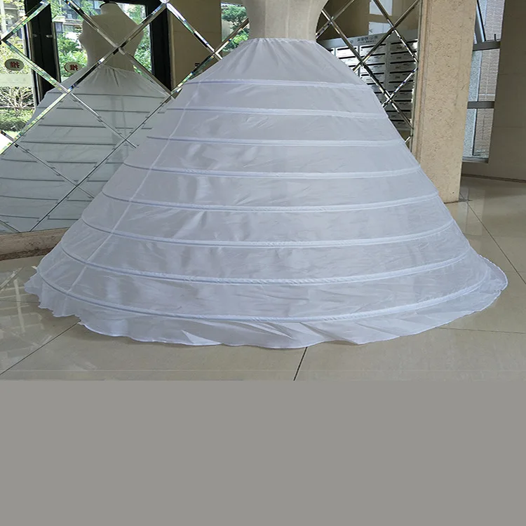 

Underskirt Ball Gown Wedding Dress Petticoat White Drawstring Strap 8 Hoops Performance Plus Size Long Petticoat