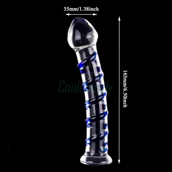 Crystal Pyrex Glass Dildo Penis Anal Butt Plug Prostate Massager G-spot Female Masturbator Sex toys For Women Man 2