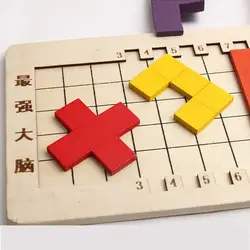 Деревянные головоломки игрушки для детей тетрис игры для развития интеллекта образовательный танграмм пазл для Тренировки Мозга малыш