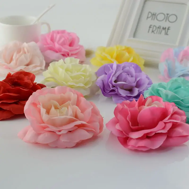 

1pcs artificial flower For home tea rose crafts handicraft DIY wreath Wedding Car Decoration Bride Bouquet simulation Flower