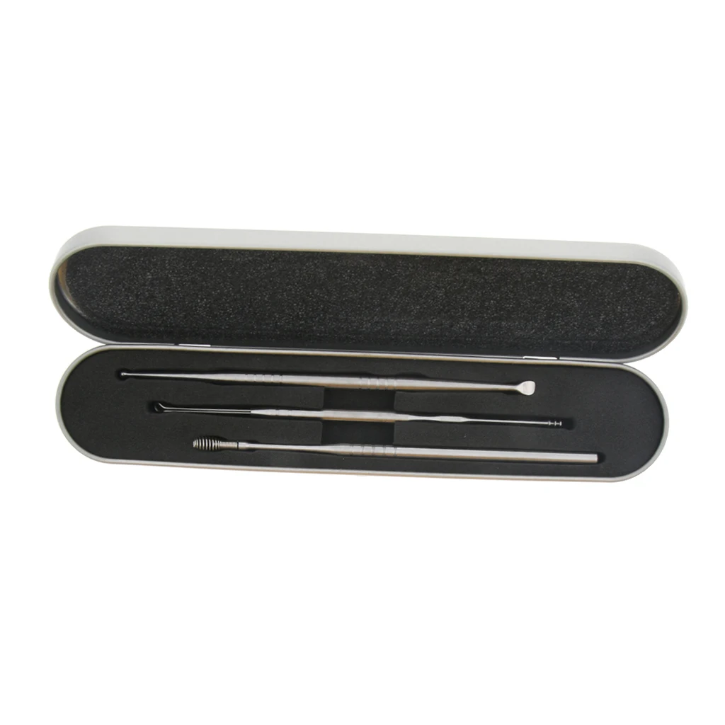 3Pcs Ear Wax Removal Tool Cleaning Set with Storage Box Kids Adults Daily