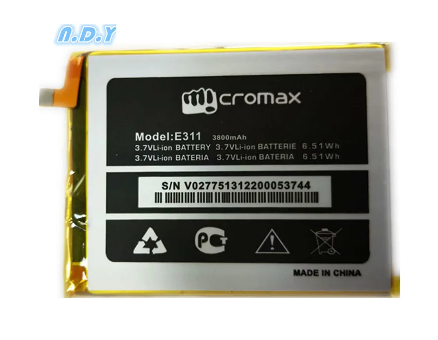 

New High Quality Micromax E311 3800mAh Battery For Micromax E311 Mobile phone