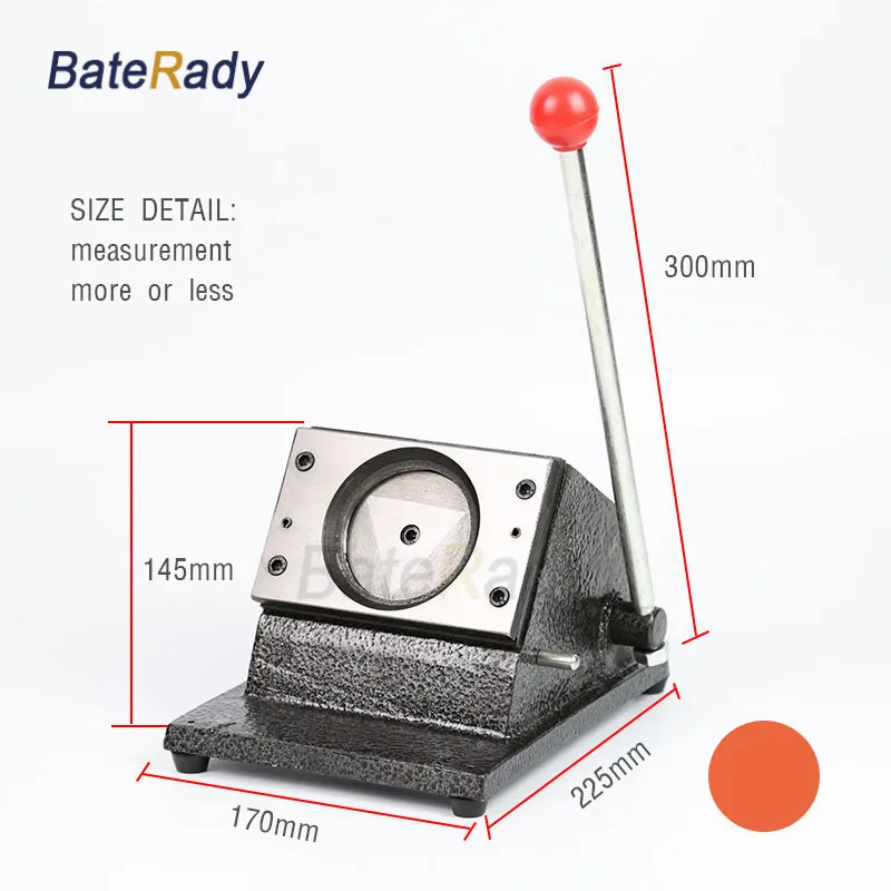 BateRady Circle Round PVC card punch machine,paper,identity