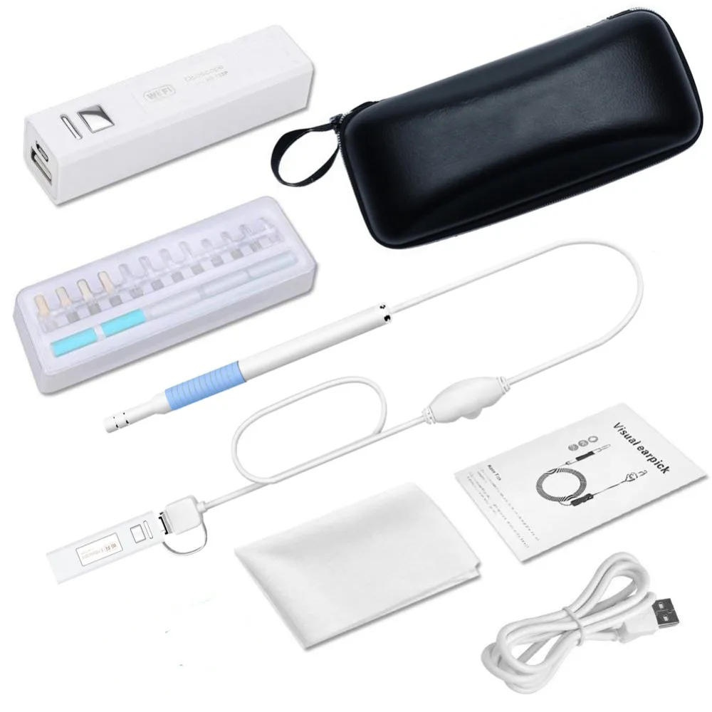 

USB Ear Cleaning Endoscope Spoon Functional Diagnostic Tool 3 in 1 Ear Cleaner Borescope Android 720P Camera Ear Otoscope Camera