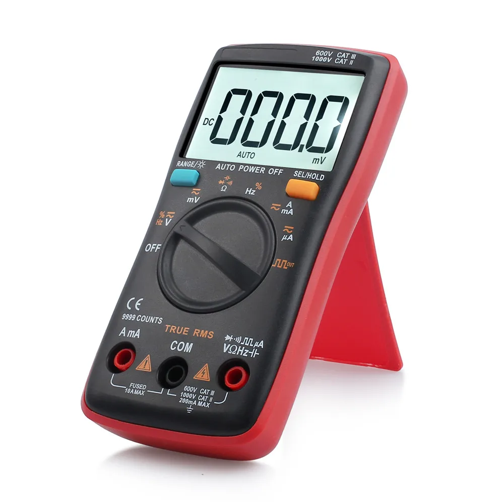 Proster CAT III 600 В Цифровой мультиметр 9999 отсчетов + Тесты приводит 10A Banana Plug кабель