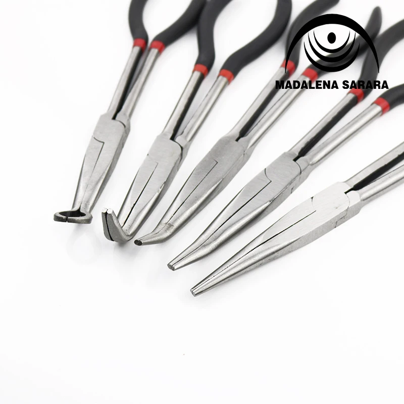 

MADALENA SARARA 11"inch 280mm Long Handle Multi-functional Reach Circle Long Nose Straight Bent Pliers