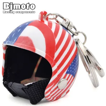

BJMOTO Fashion Motorcycle Helmets Key Chain Cute Safety Helmet Knight Hat Car Keychain for Men and Women Wholesale KC-A008