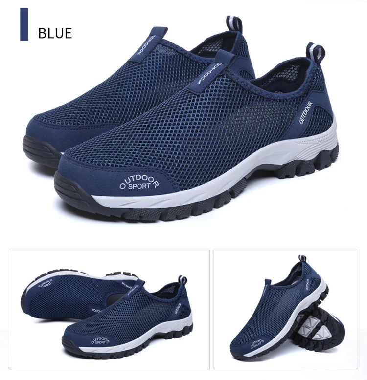 UPUPER/летние кроссовки; Мужская Спортивная обувь; дышащая сетчатая обувь без шнуровки; Мужская Спортивная обувь для тренировок на открытом воздухе; прогулочная обувь; мужские кроссовки
