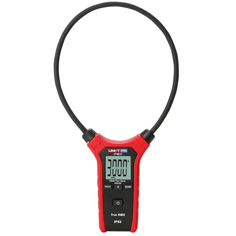 UNI-T UT281A/UT281C/UT281E True RMS Flex Clamp; 3000A AC True RMS Clamp Meter, дисплей низкого напряжения/цифровое удержание/подсветка