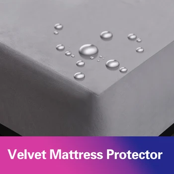 

Velvet Waterproof Mattress Protector Super Soft Bed Sheet Anti Mite Mattress Cover Matress Protector Mattress Topper Single Bed