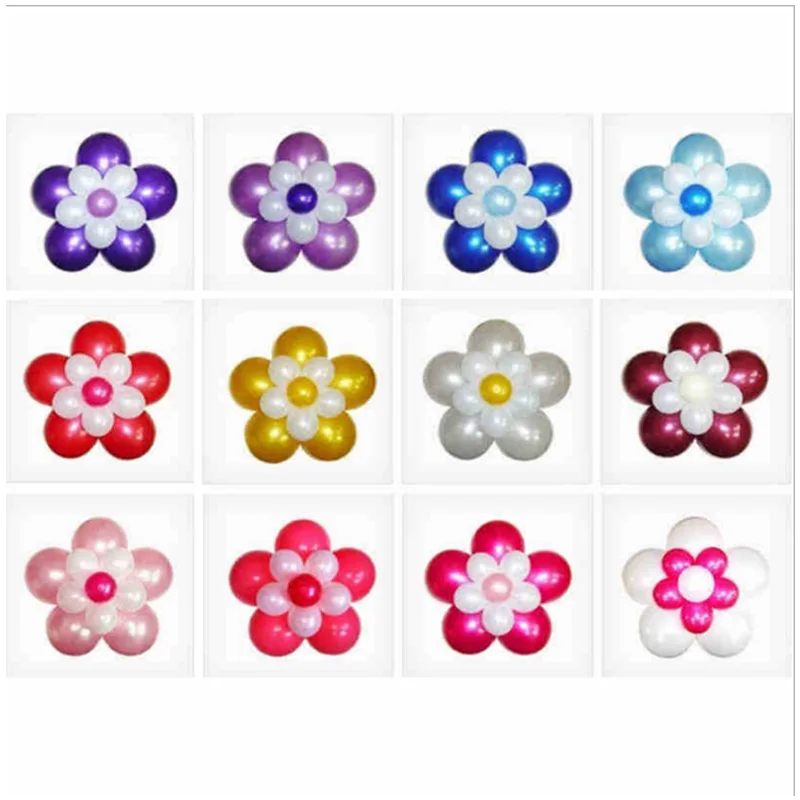 

10pcs Flower Ballonnen Baloon Globos Balloons Decoration Accessories Plum Clip Practical Birthday wedding party Plastic Clip