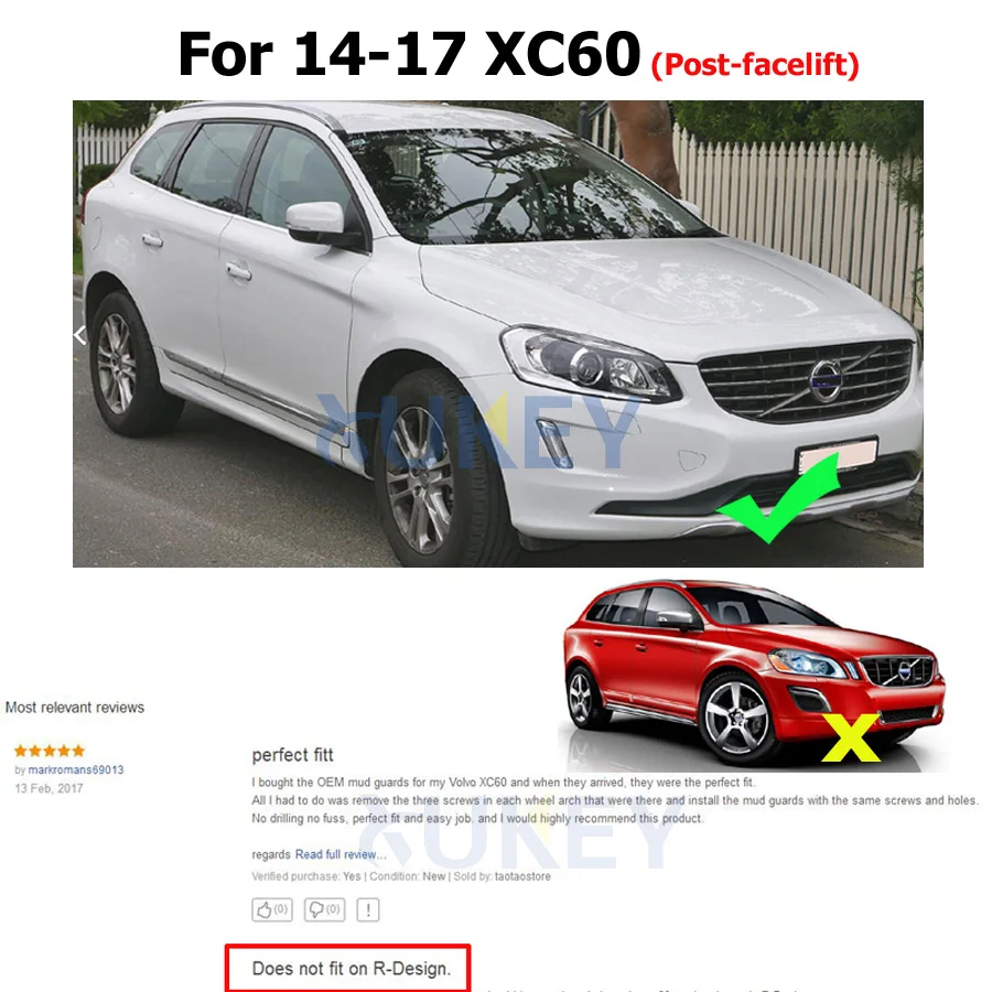 Набор OEM брызговики для автомобиля для VOLVO XC60- 31359689/90 Брызговики Брызговики крыло брызговиков