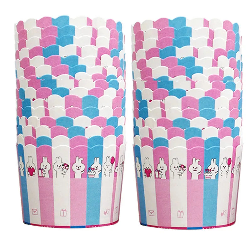 100 шт. абстрактные птицы цветы морковь бумага вкусная Выпечка Кекс чашка щенок