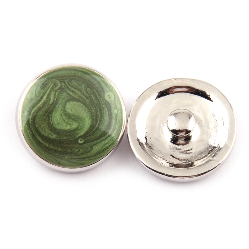 

Free drop shipping new arrive 1.8-2cm alloy enamel charm DIY snap button metal charms 3 color available