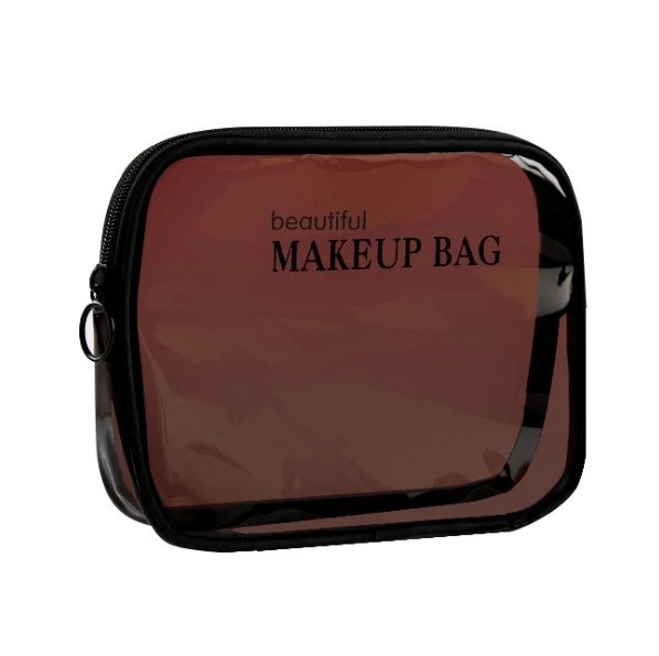 Водонепроницаемая Прозрачная ПВХ сумка для ванной, женский косметический чехол, органайзер на молнии для путешествий, Женская дорожная сумка, косметичка H098 - Цвет: B-coffee