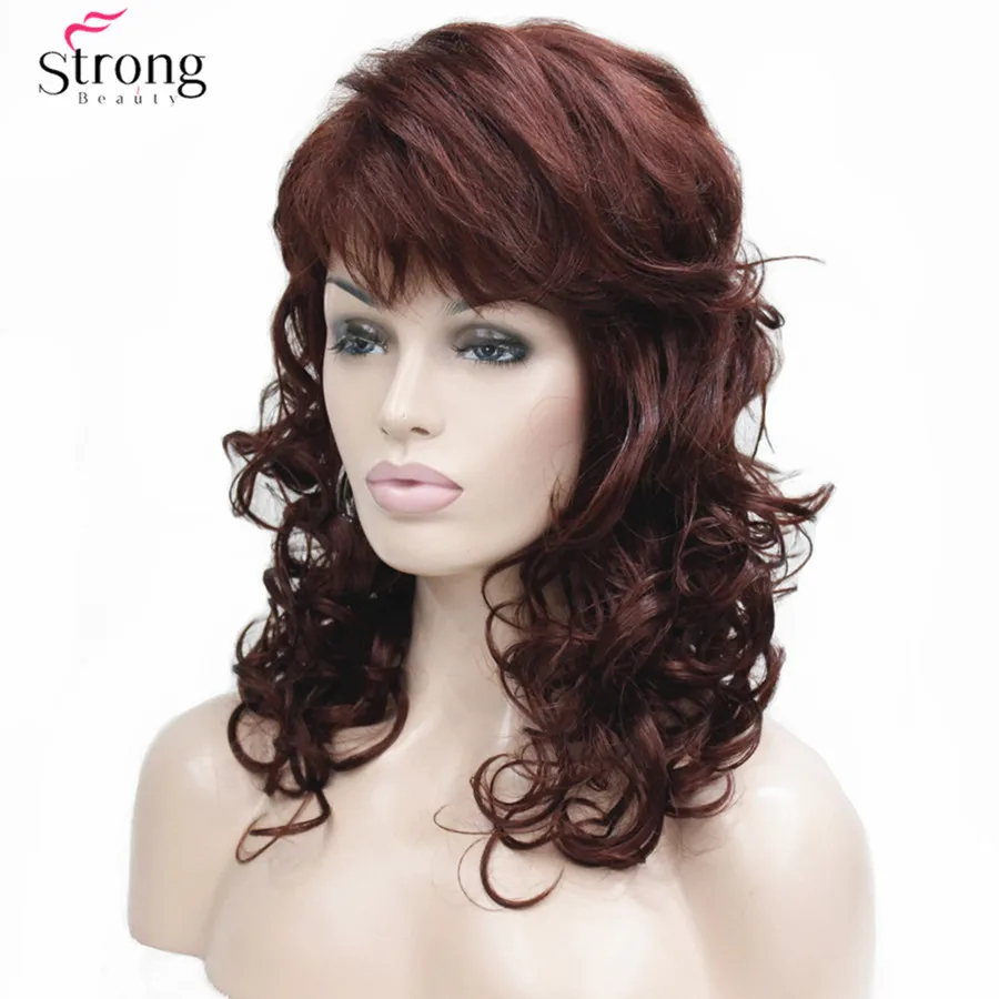 E-1560AL-AA   33A dark auburn culry wig for women (3)