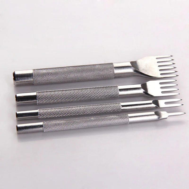 

Perfect Special Steel 4 Style Profession Leather Craft Hole Punches Tools Set Kit Functional Rhombus Punch Tool
