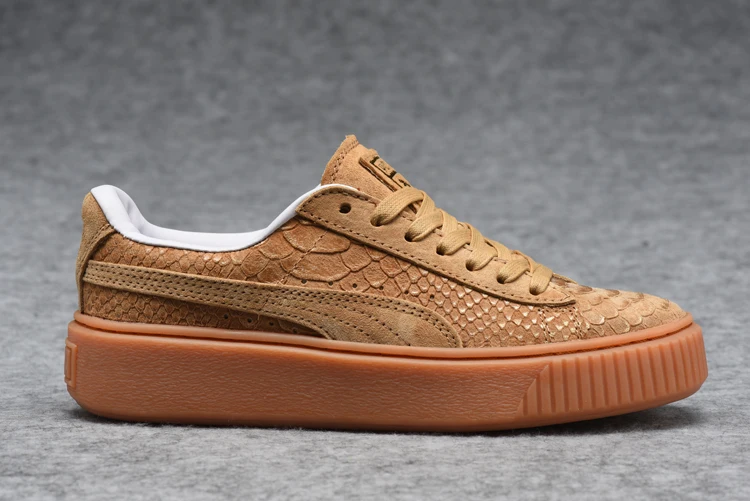puma basket platform metallic donna puma basket platform metallic donna