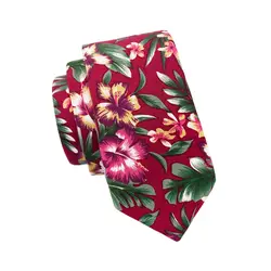 Красный Зеленый цветочный Для мужчин галстук жаккард 100% итальянский галстук из натурального материала для Для мужчин быстро доставлены