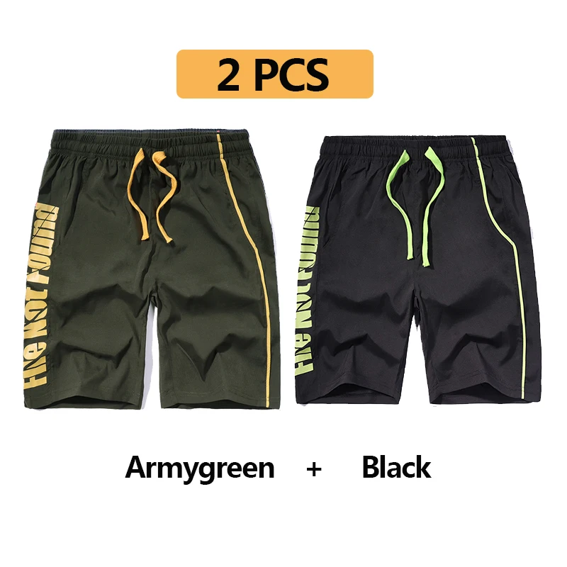 3 шт., быстросохнущие мужские спортивные шорты, пляжные шорты для купания, серфинга, летние шорты для бега, мужские повседневные короткие спортивные штаны, размер США - Цвет: DK25 Armygreen Black