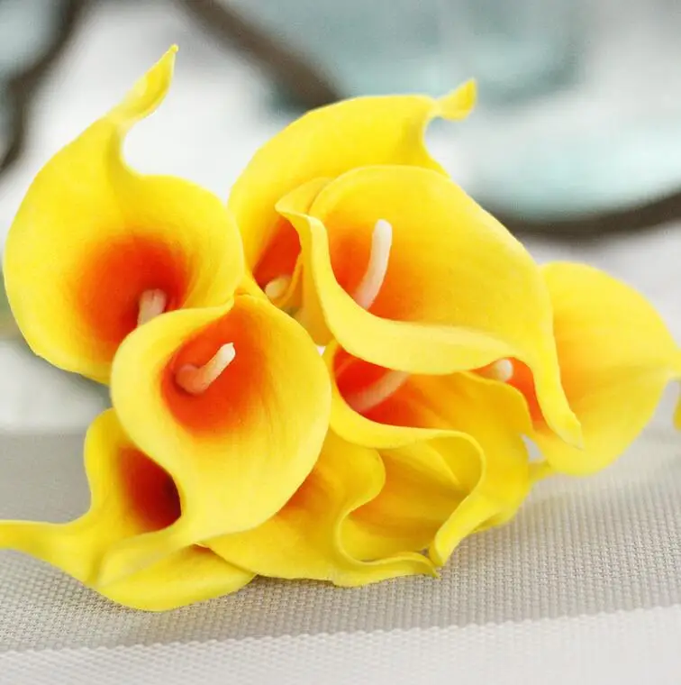 K15109 38*5 см Высококачественная имитация Калла Свадебный дом Искусственные цветы День Святого Валентина Рождественский декоративный цветок - Цвет: yellow