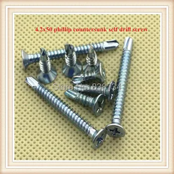 

self drilling tapping screws flat head philips screw M4.2*50mm100 pieces