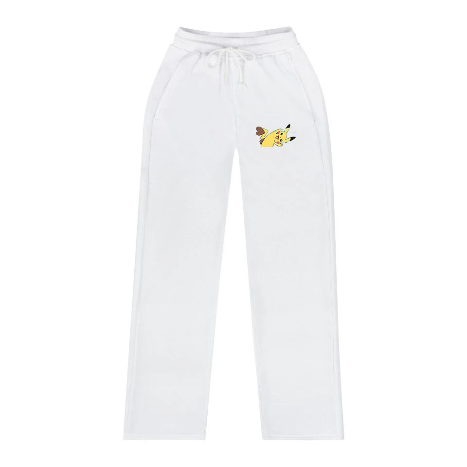 2019 New Style of Pokemon printing 100% Pure cotton Loose style Sweatpants 2019 hot sale pants Top Quality Women And Men capris