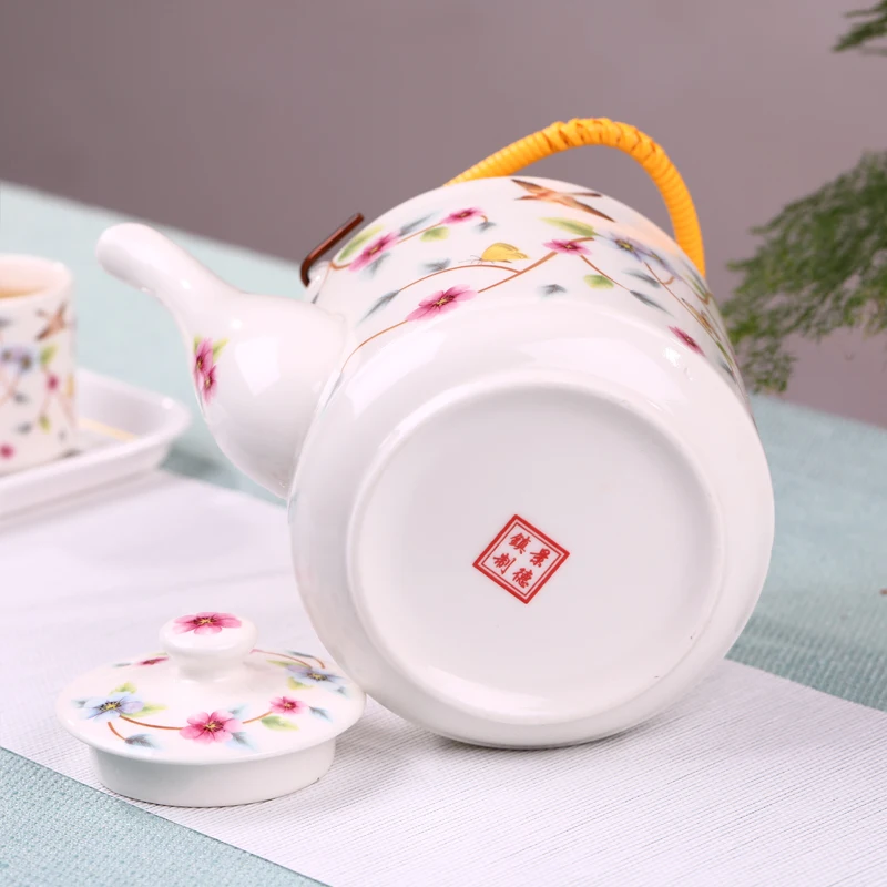 Чайник керамический кувшин холодный большой емкости чайник термостойкий пенопластовый чайник домашний чай набор один чайный набор фильтр lo104506