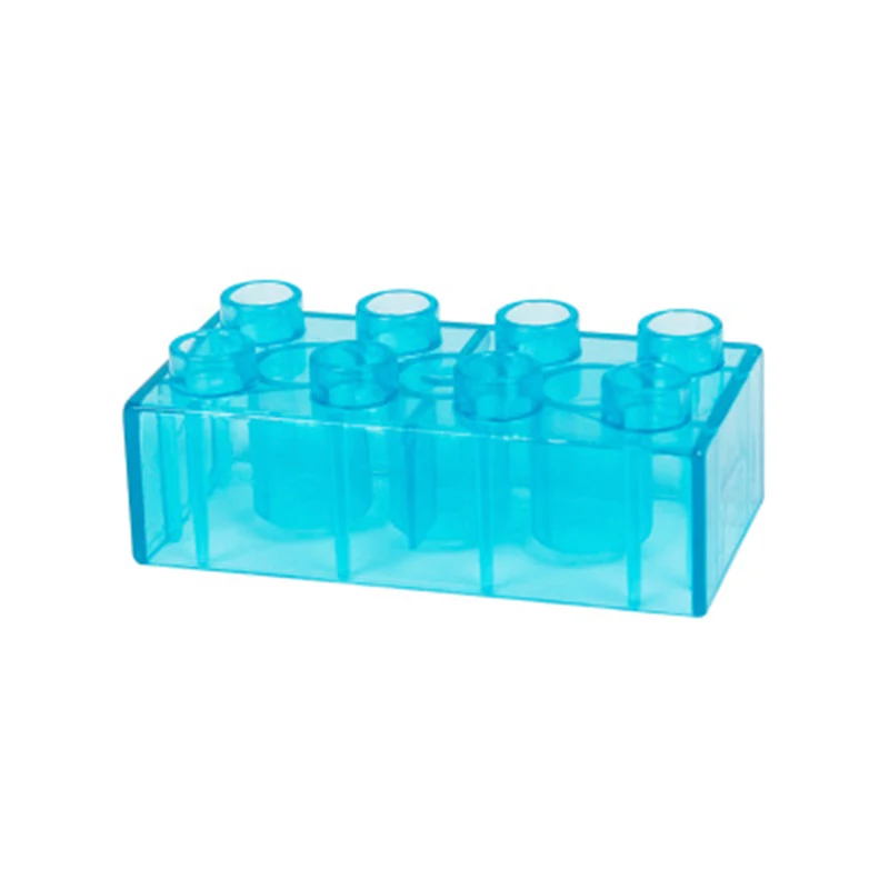 

30pcs 8 Holes Transparent Color Building Blocks Accessories Compatible Legoingly Duploed Block
