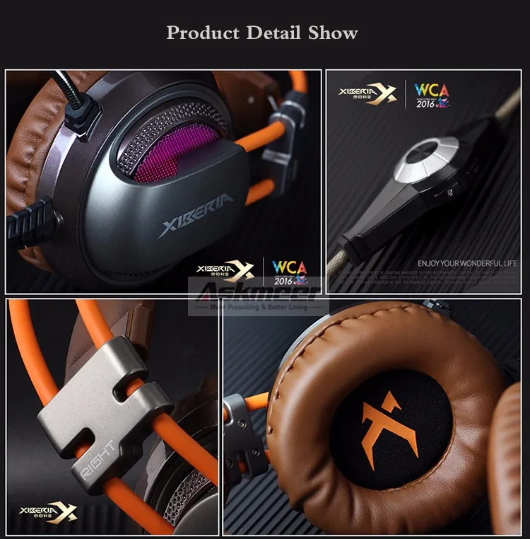 Best Computer Gaming Headset Headband with Microphone Mic XIBERIA V10 Heavy Bass  Stereo Game Headphone Light for PC Gamer (4)