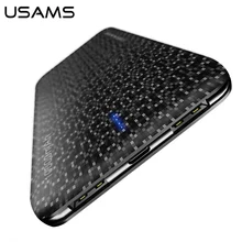 Power bank for xiaomi Mi,USAMS Mosaic Ultra Slim 10000mAh Powerbank for iPhone 4 5 6 7 SE Samsung Mobile Phone