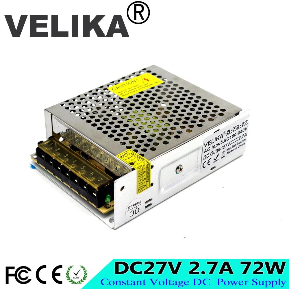 

Universal DC15V 18V 27V 30V 32V 36V 42V 48V 72W Switching Power Supply Led Driver lighting Transformer AC-DC SMPS For CNC CCTV
