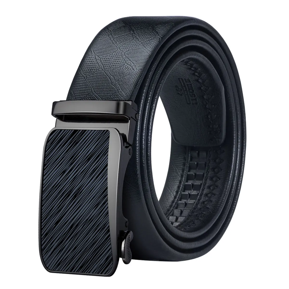 

High Quality Automatic Leather Belts for Men Formal Suit High Quality Waistbands Strap 110-150cm Mens Alloy Buckle Belt PD-0043