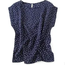 Свежий и элегантный аппликацией в виде цыпленка, желтый, трубы, цветы, и рукавами "летучая мышь", из шелка с v-образной горловиной футболки больших размеров, размер XL