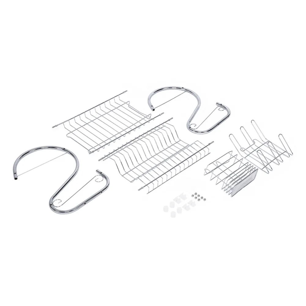 Сушилка для посуды, 2 яруса, домашняя стойка для раковины, кухонные аксессуары для хранения посуды, тарелка, сушилка для чашек, держатель, Органайзер
