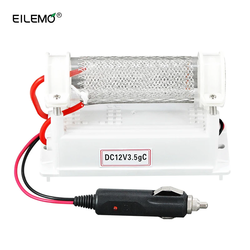 

EILEMO Portable Air Purifier Car Ozone Generator 12V 3.5g Car Ozonator Fresh Air Cleaner Remove Odor Smell Sterilize Ozone Tube
