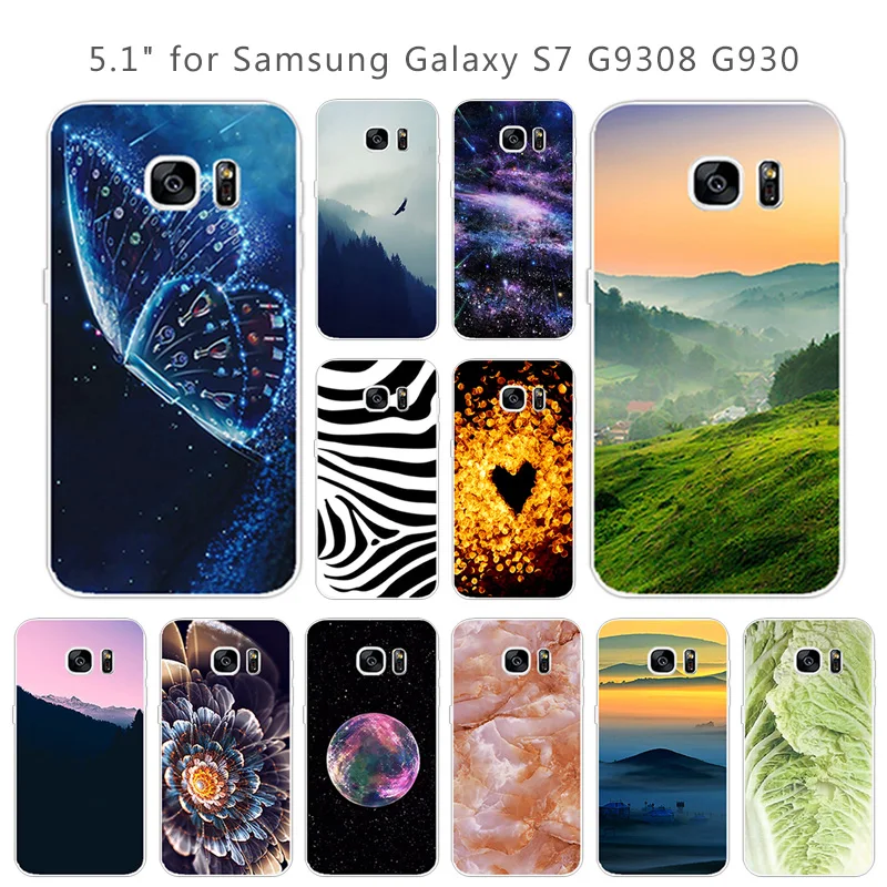 Мягкий силиконовый чехол для телефона Samsung Galaxy S7 G9308 G930 Transpanret Ультратонкий из ТПУ