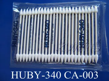 

100 Pack ( 25 pc/pack) Huby Cleaning Cotton Swab Huby-340 CA-003 with fine double pointed cotton tip bud applicator for Printer