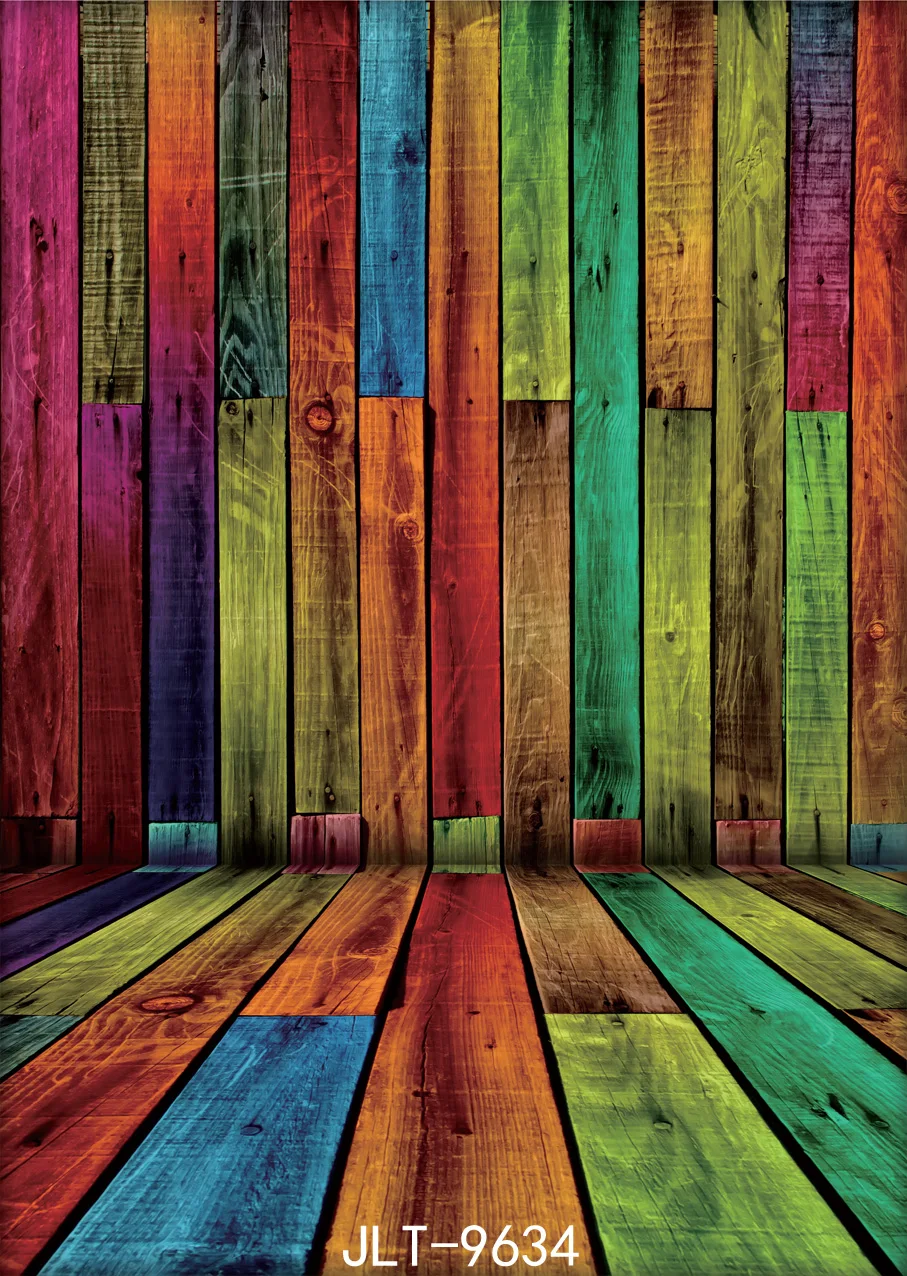 

SHENGYONGBAO Art Cloth Custom Wood Planks Photography Backdrops Prop Wall and floor theme Photo Studio Background 9634