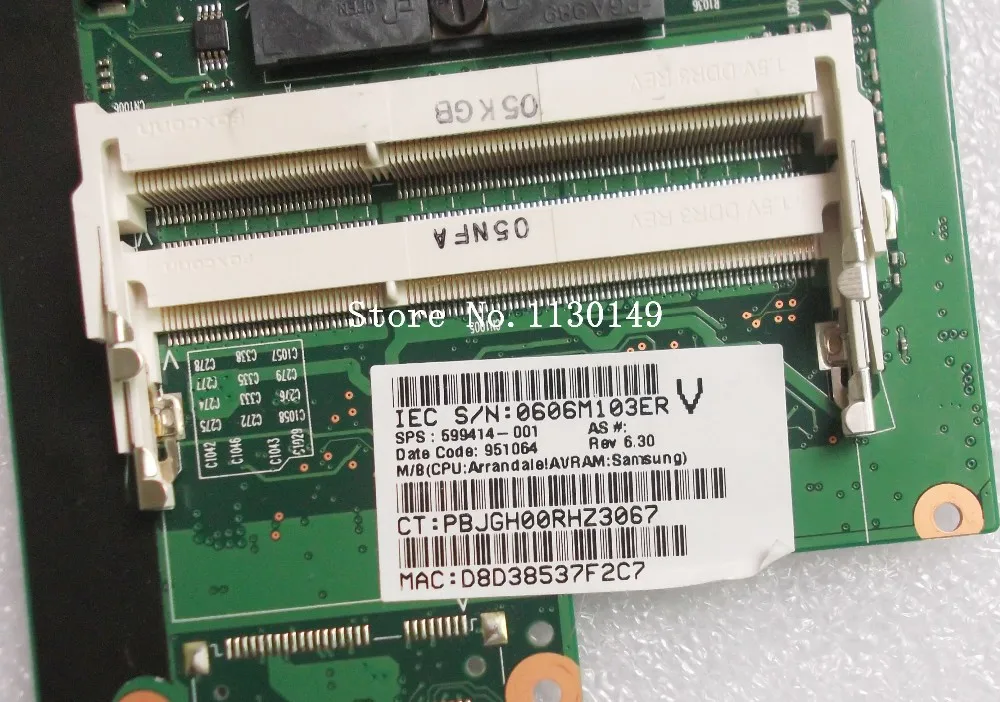 599414-001 شحن مجاني ل HP جناح DV3 DV3-4000 اللوحة المحمول hm55 شرائح HD 5430 الرسومات